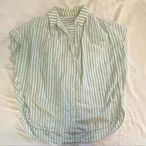 Madewell Central Stripes Short Sleeve Button Down